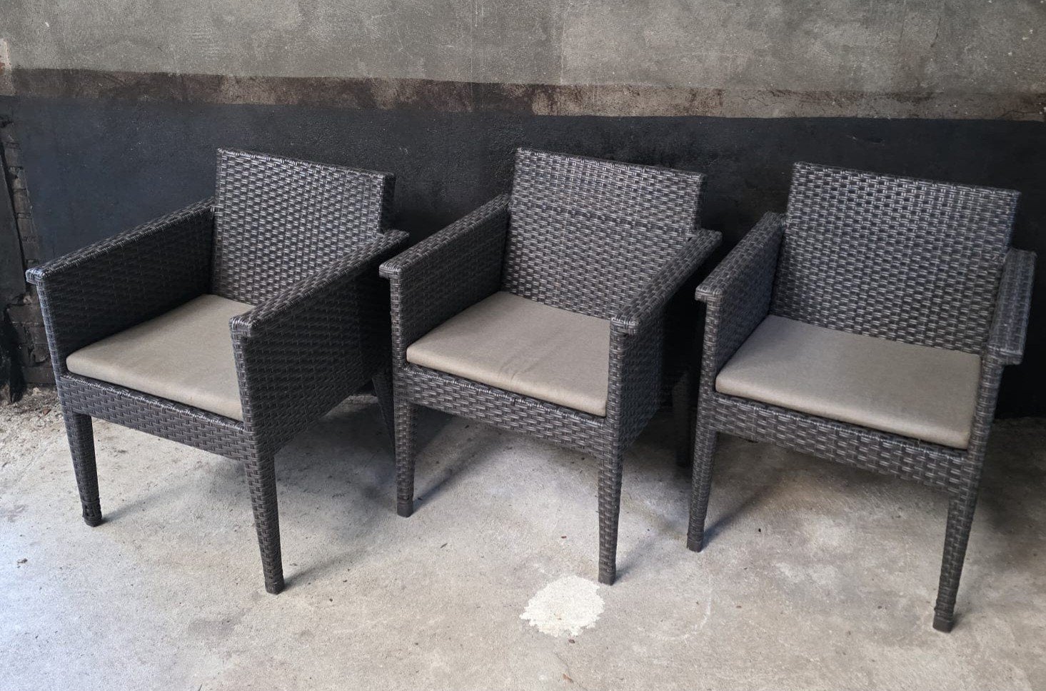 40 x M4 Wicker terrasstoelen horeca terras cafe stoelen, Ophalen of Verzenden, Zo goed als nieuw, Zwart, Vijf, Zes of meer stoelen