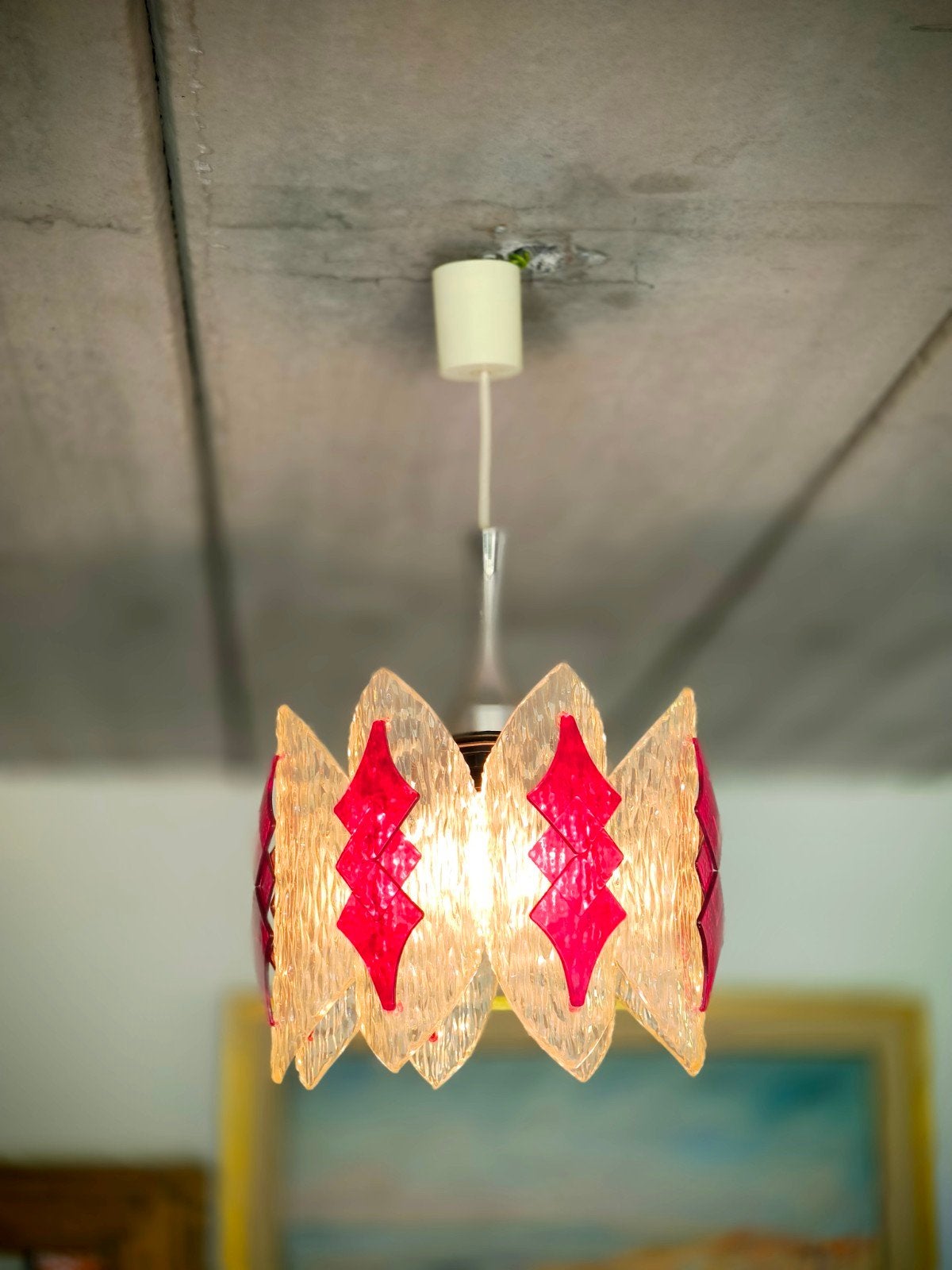 Hanglamp Marbach Leuchten, jaar 1960, Ophalen of Verzenden, Gebruikt, Overige materialen