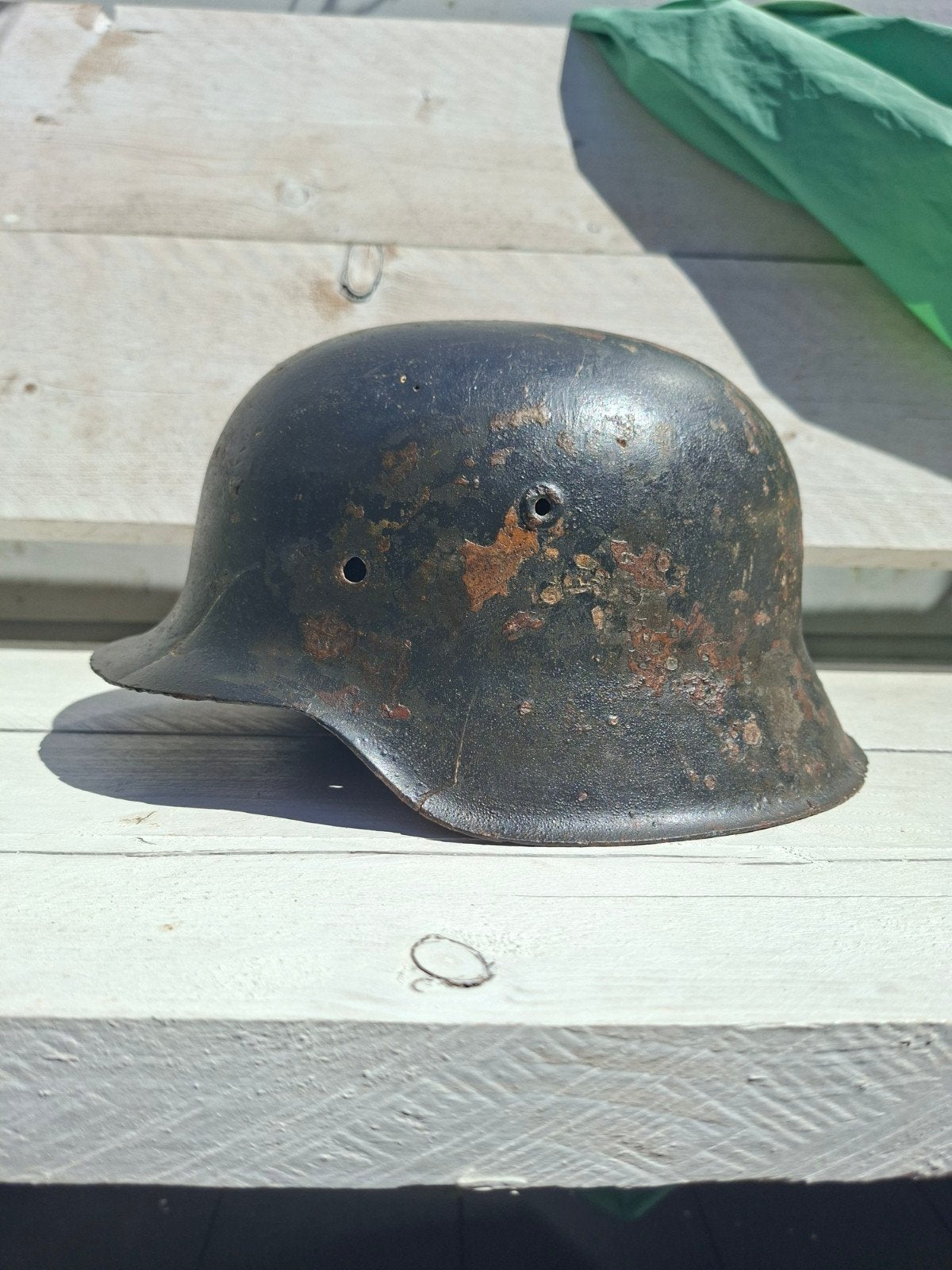Grote maat Duitse helm m42, Ophalen of Verzenden, Duitsland, Helm of Baret