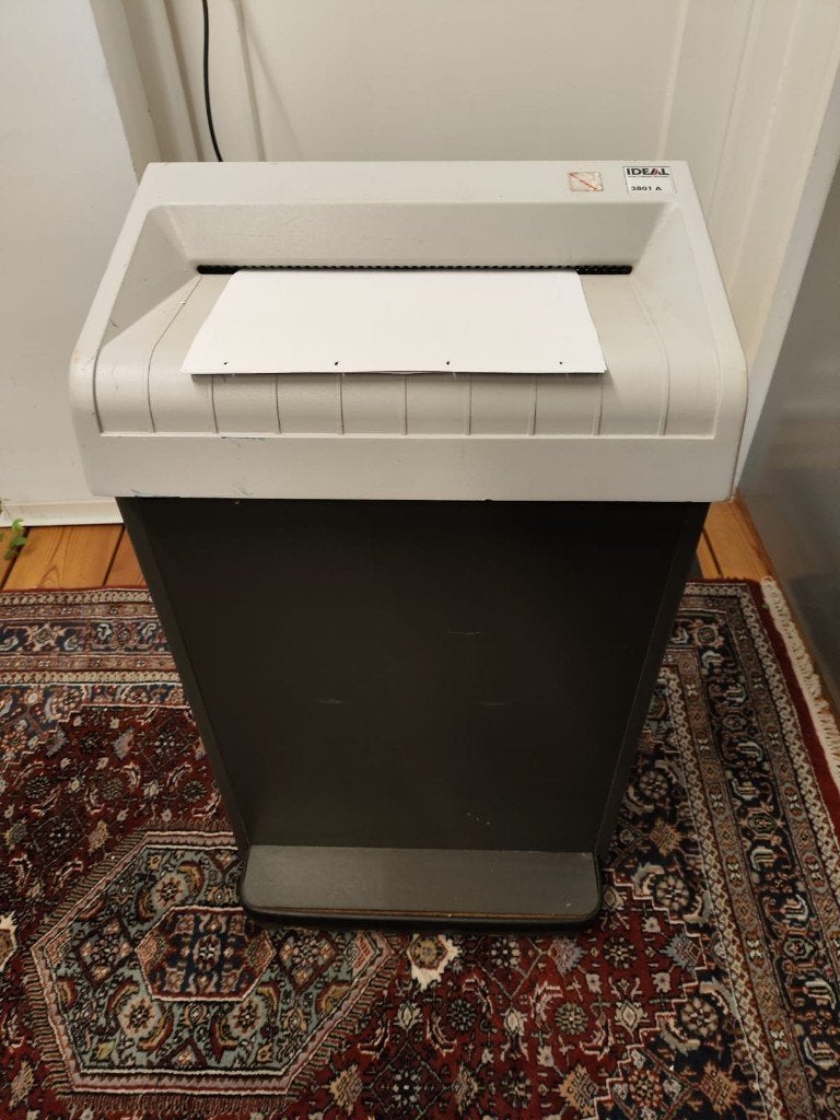 Professionele IDEAL 3801A stroken shredder ook voor inpakken, Diversen, Ophalen, Zo goed als nieuw