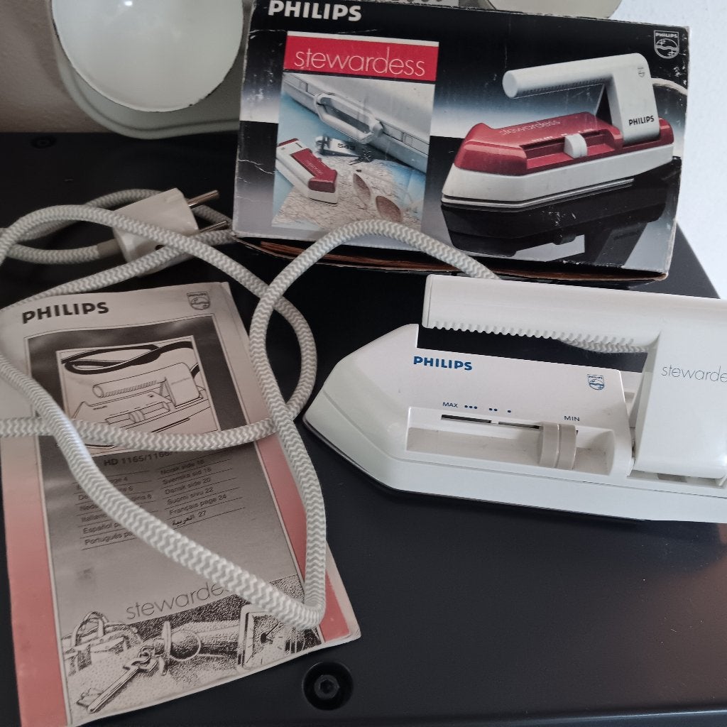 Vintage Philips Stewardess reisstrijkijzer met doos, Ophalen of Verzenden, Zo goed als nieuw