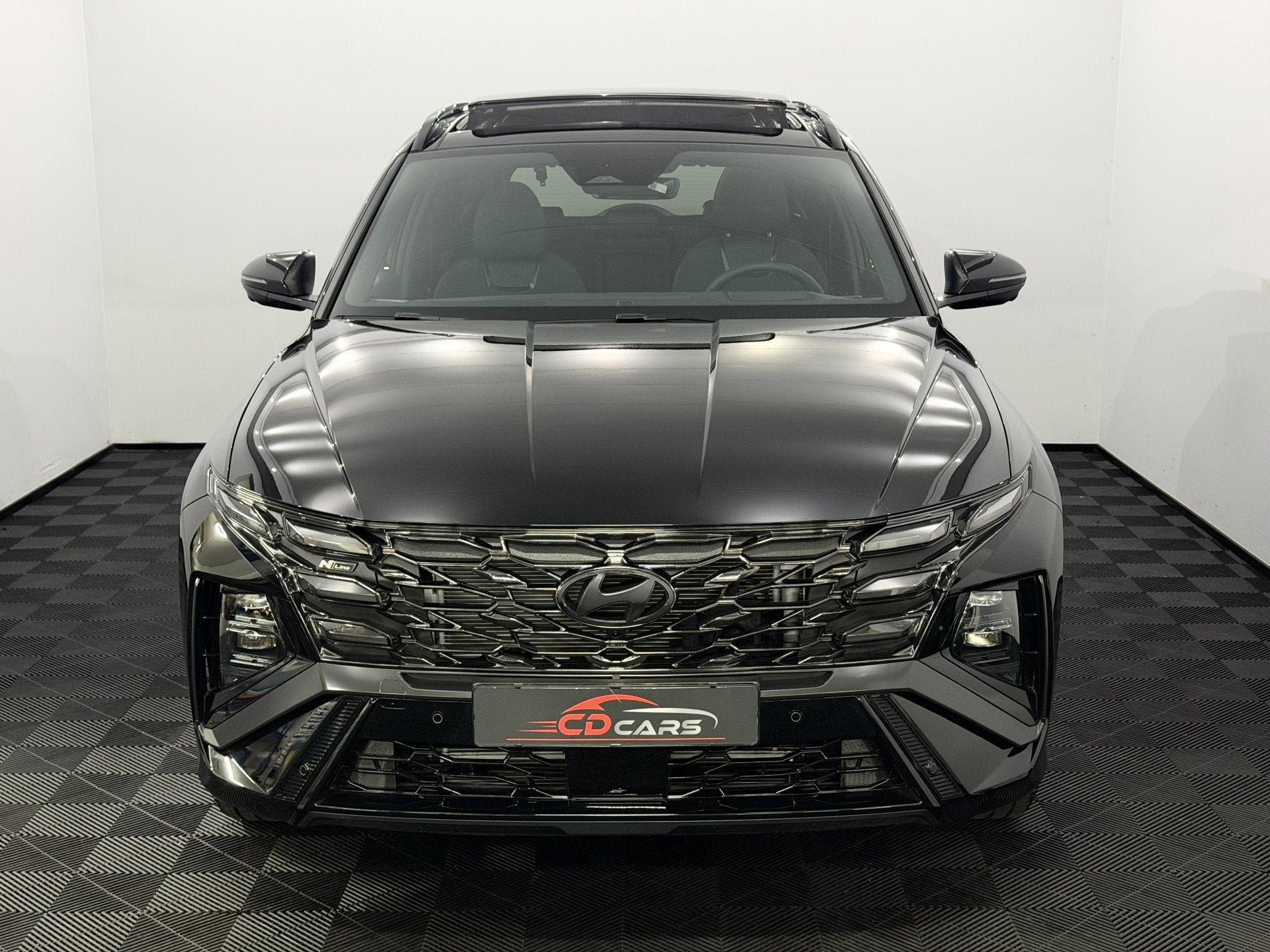 Hyundai Tucson 1.6 T-GDI PHEV N Line Sky 4 AWD Plug-in Pano,, Gebruikt, 4 cilinders, Leder en Stof, Zwart