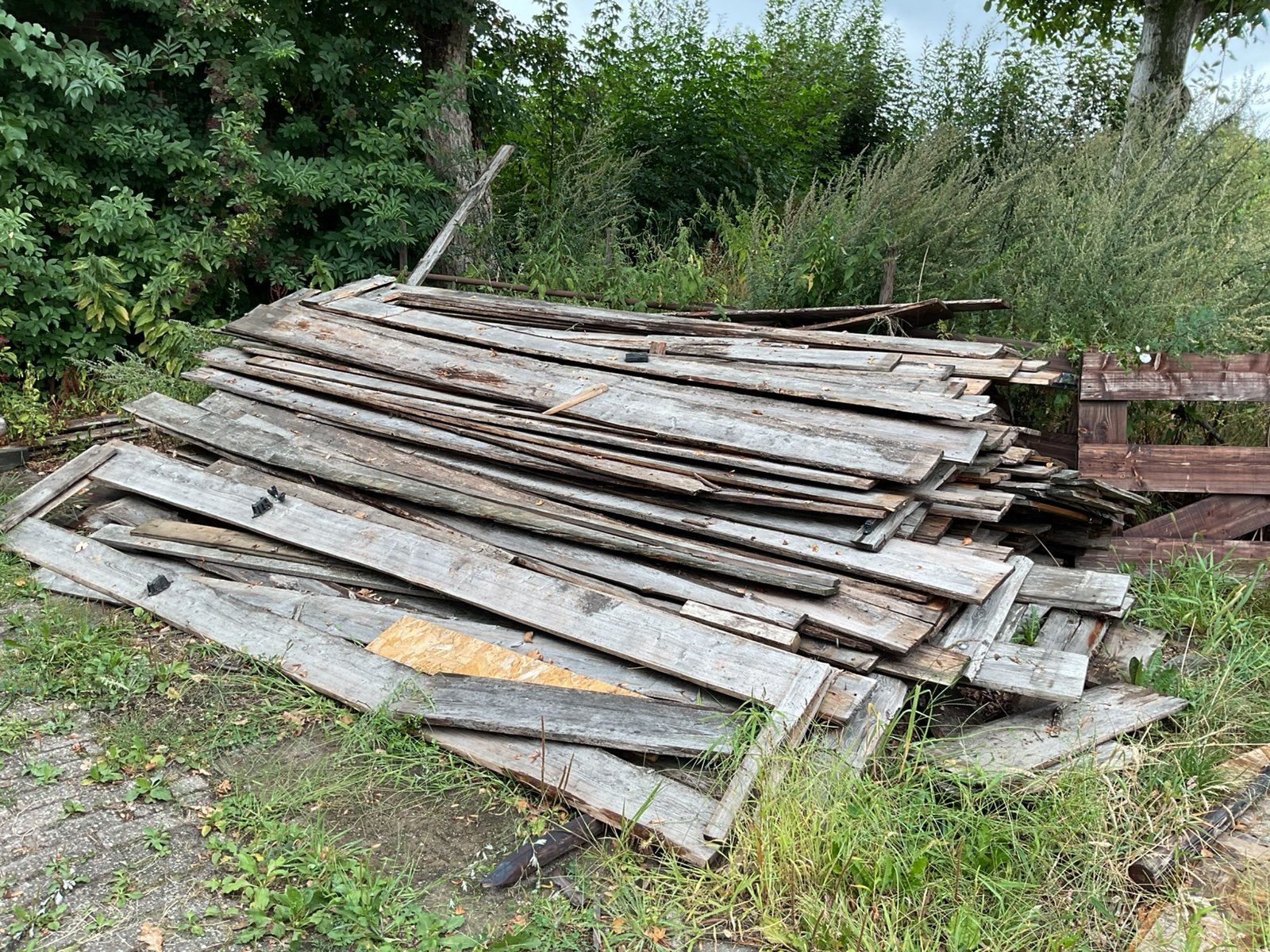 Houten planken / brandhout, Ophalen, Gebruikt, Minder dan 25 mm, Eiken