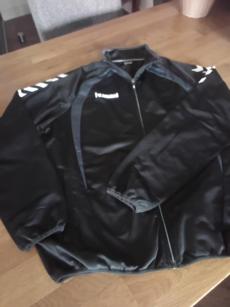 Heren trainingjas merk Hummel, Ophalen, Zwart, Overige typen, Maat 56/58 (XL)
