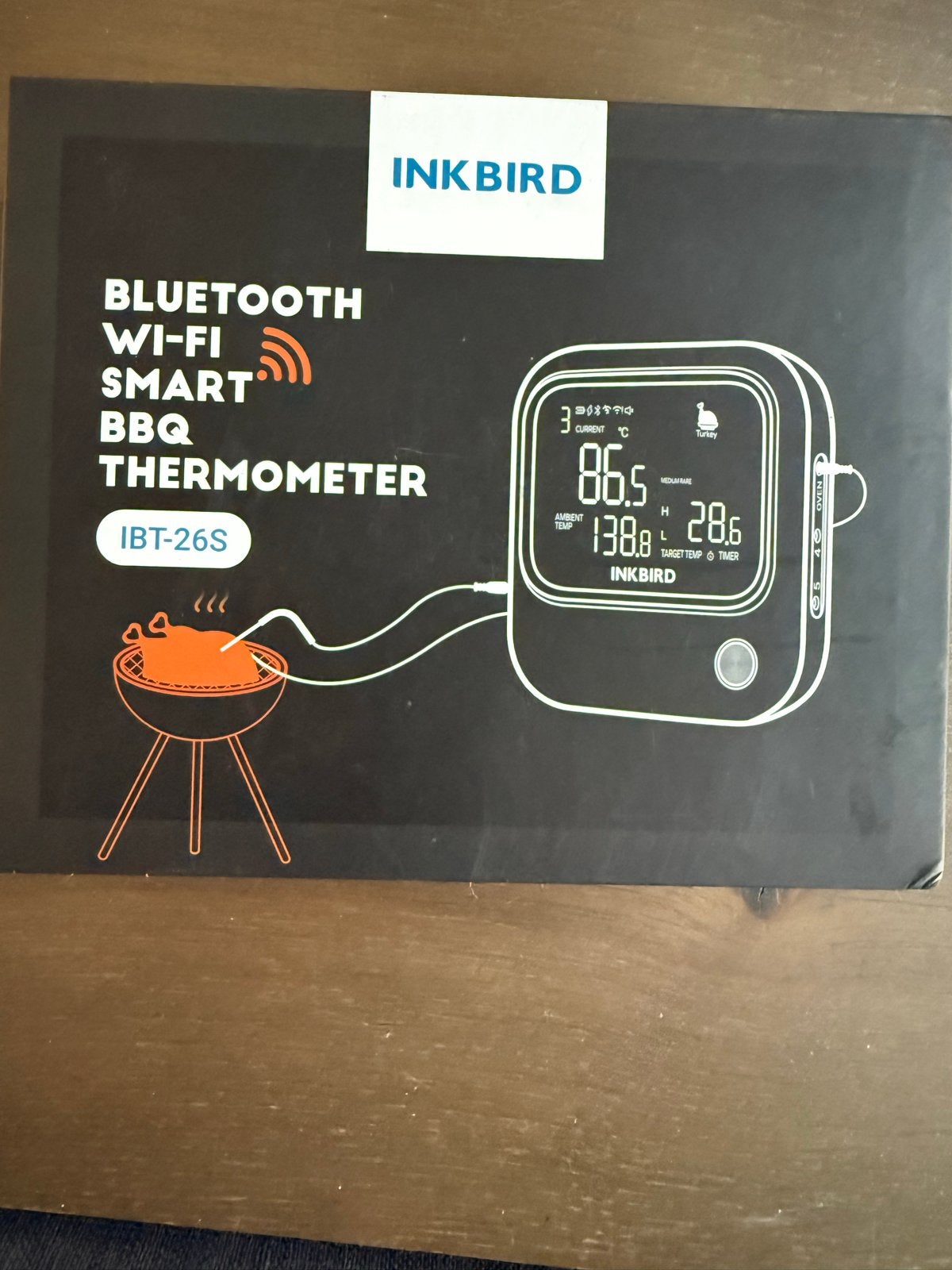 Inkbird Bluetooth Wi-Fi Smart BBQ Thermometer IBT-26S, Ophalen of Verzenden, Zo goed als nieuw