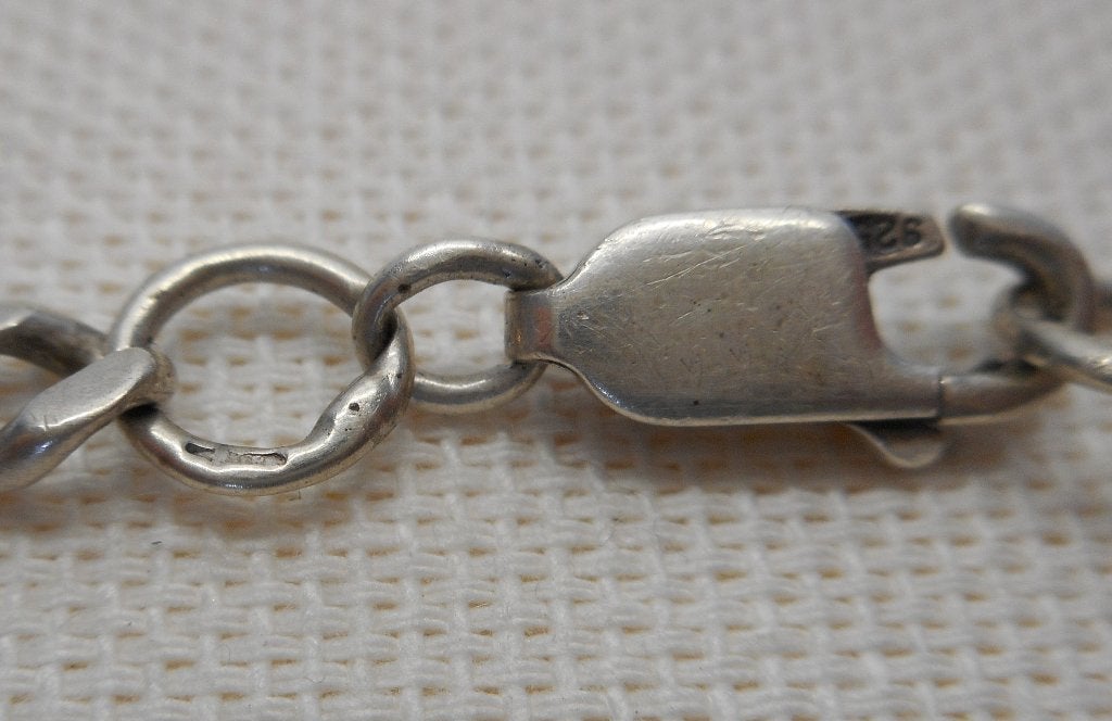 Zilveren schakel armbandje nr.1445, Verzenden, Zo goed als nieuw, Zilver, Zilver