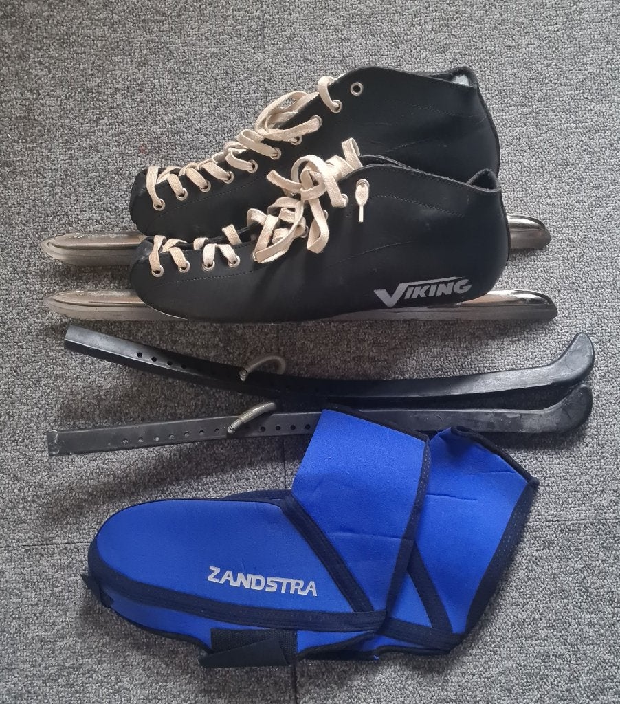 Viking noren schaatsen met Zandstra beschermers, Sport en Fitness, Schaatsen, Viking, Gebruikt, Ophalen of Verzenden, Noren