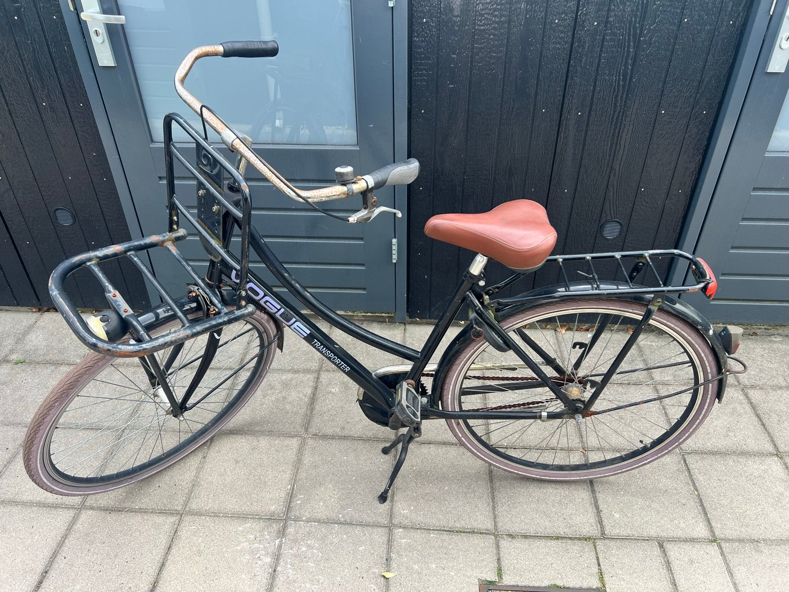 Vogue Transporterfiets - Zwart, Gebruikt, Fietsen en Brommers, Overige merken, Velgrem, Ophalen of Verzenden, 53 tot 56 cm
