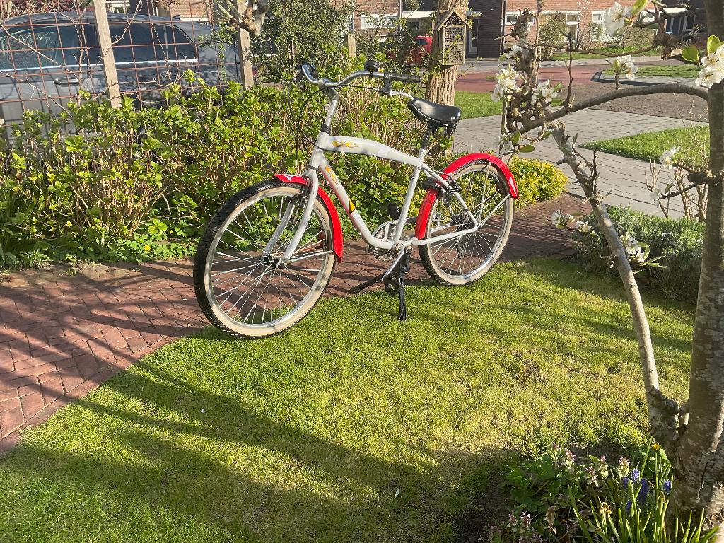 Mooie lowrider cruiser fiets, Cruiser, Aluminium, Ophalen of Verzenden, Zo goed als nieuw