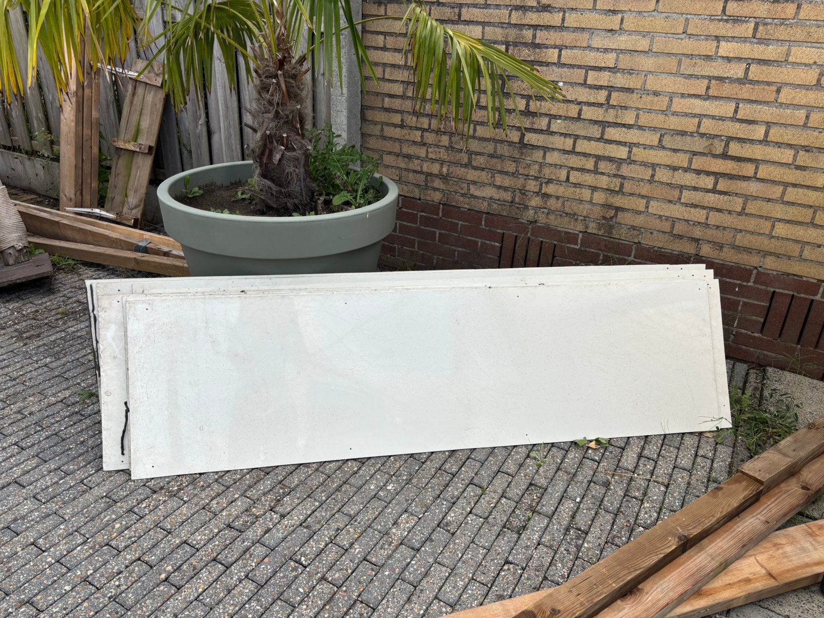 10 polyester platen, Doe-het-zelf en Verbouw, Ophalen, Gebruikt
