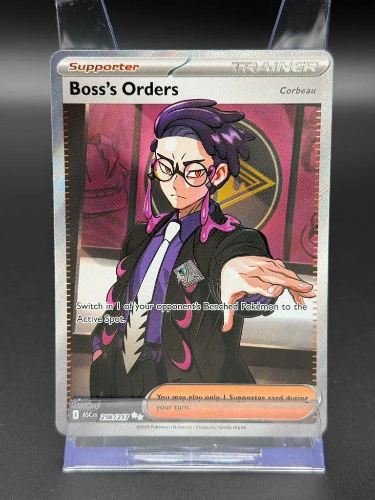 Boss's Order - Pokémon Ascended Heroes - #256/217 ASC, Ophalen of Verzenden, Zo goed als nieuw, Losse kaart, Foil