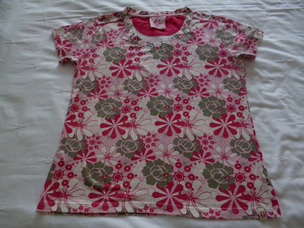 Roze/rood WILDEBEAST bloemenshirt uit Zuid-Afrika maat 42/44, Kleding | Dames, Meerkleurig, Maat 42/44 (L), Ophalen of Verzenden