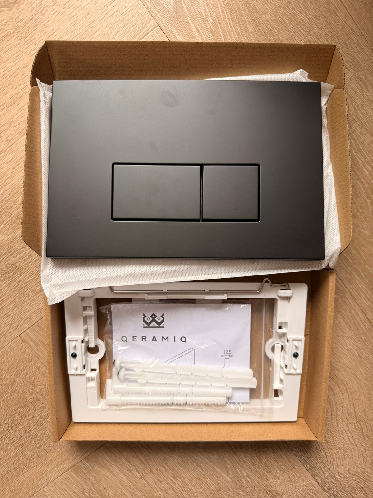 QeramiQ Push drukplaat mat zwart – Geberit UP320/UP720 – 5x, Ophalen of Verzenden, Zo goed als nieuw, Toilet
