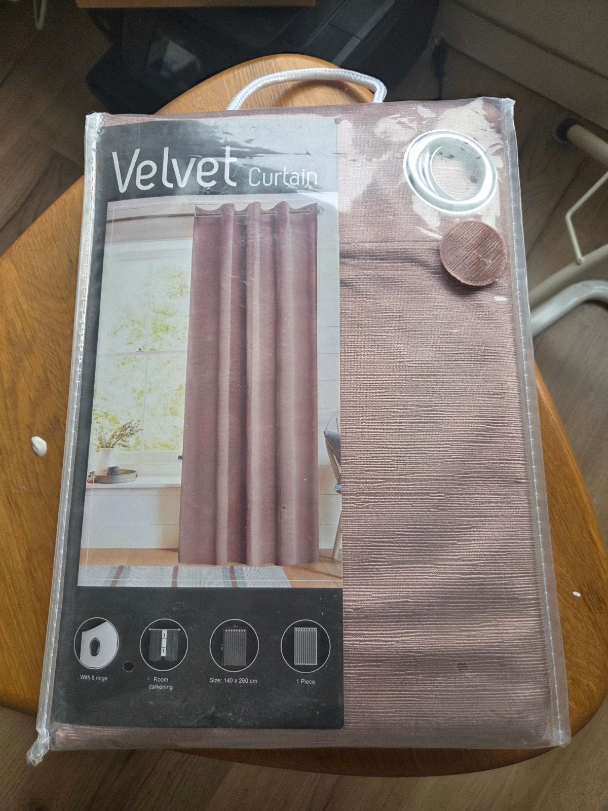 Velvet Gordijn - Roze - 140x260 cm - Verduisterend, Huis en Inrichting, Nieuw, Ophalen of Verzenden, Met ringen, Polyester