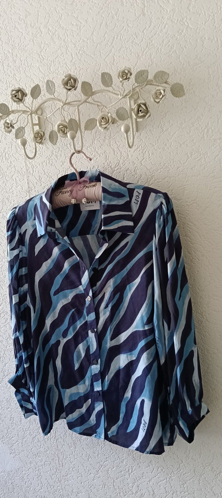 POM blouse, maat 38, in nieuwstaat, Maat 38/40 (M), Blauw, Ophalen of Verzenden, Zo goed als nieuw