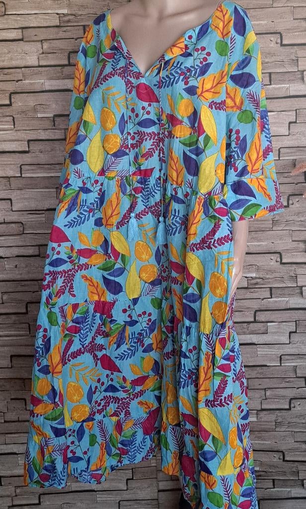 ORIENTIQUE/ONE SUMMER- nieuwe kleurrijke zomerjurk, 50, Kleding | Dames, Grote Maten, Overige kleuren, Verzenden, Jurk, Nieuw