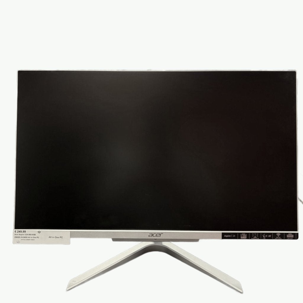 Acer Aspire C24-865 8GB 256GB i5-8365U All in One PC, Computers en Software, Desktop Pc's, Acer, Zo goed als nieuw, Support@acer.com