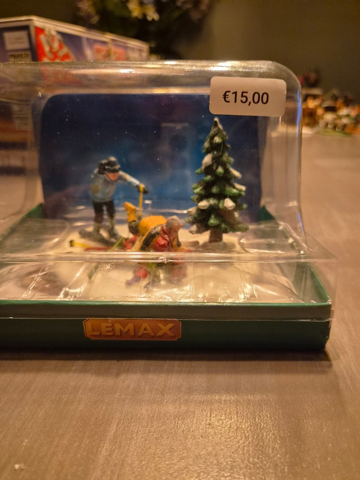 lemax vallen in de sneeuw, Ophalen