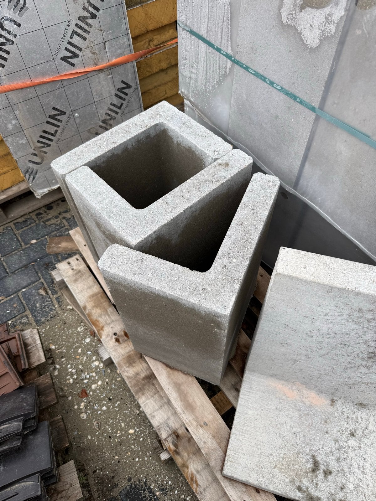 35 stuks beton L element grijs 300x400x500mm, Ophalen, Nieuw