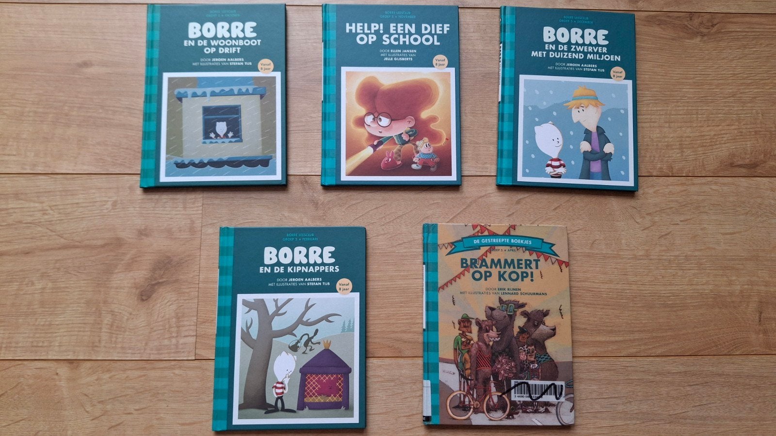 Borre kinderboeken set - 5 boeken groep 5, Ophalen of Verzenden, Gelezen, Jeroen Aalbers, Ellen Jansen, Erik Bunen, Fictie algemeen