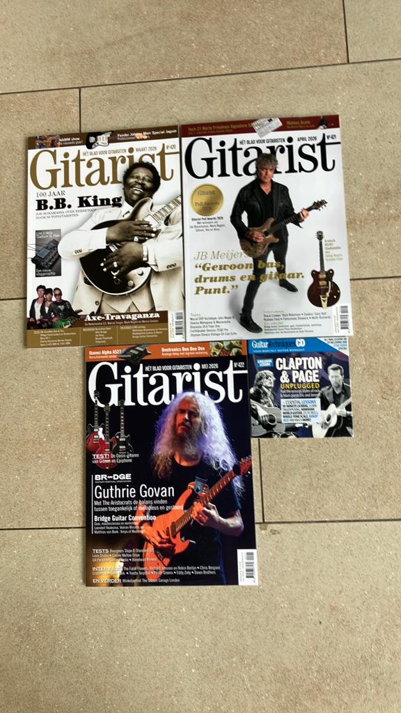 Gitarist Magazine-  4 Nummers + cd Guitar techniques, Boeken, Tijdschriften en Kranten, Zo goed als nieuw, Overige typen, Ophalen of Verzenden
