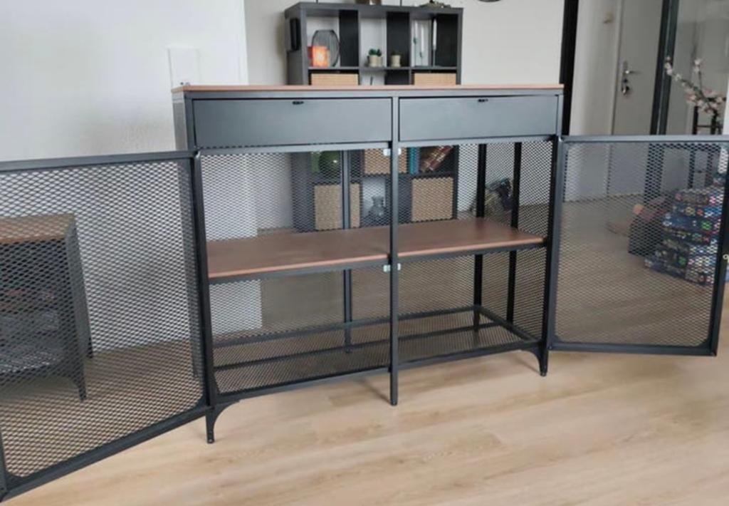 industriële ladekast of dressoir met twee lades, Ophalen of Verzenden, Zo goed als nieuw