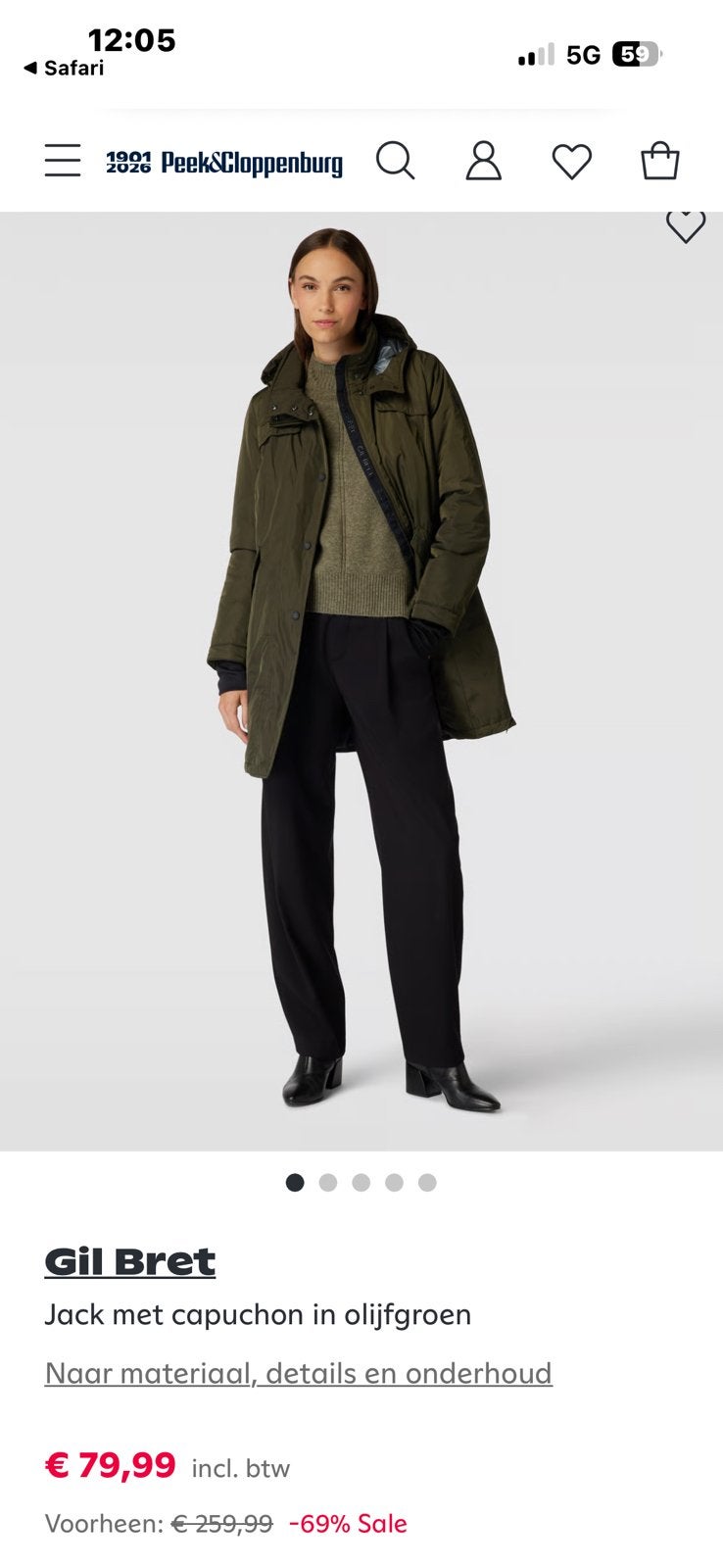 gil bret jas nieuw ongedragen maat 44, Kleding | Dames, Ophalen of Verzenden, Nieuw, Maat 46/48 (XL) of groter, Groen