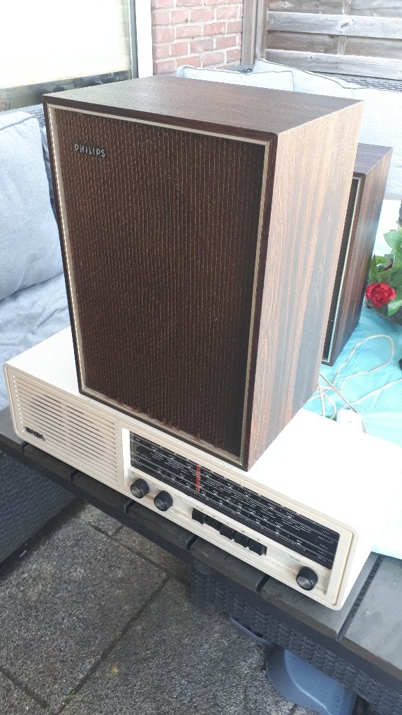 Vintage Saba Donau Radio uit de jaren 70 1 extra phillps box, Ophalen, Gebruikt, Radio