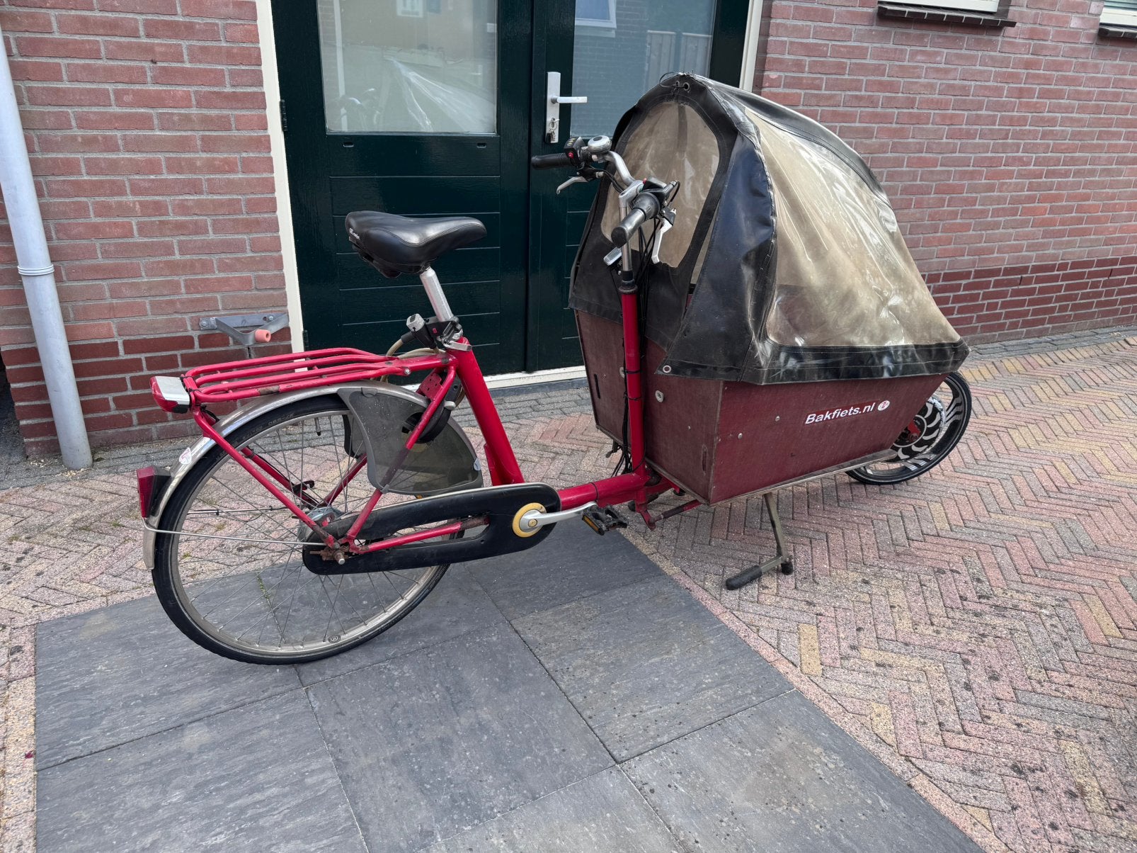 Elektrische bakfiets, Fietsen en Brommers, Fietsen | Bakfietsen, 4 kinderen of meer, Gebruikt, Elektrisch, Trommelrem