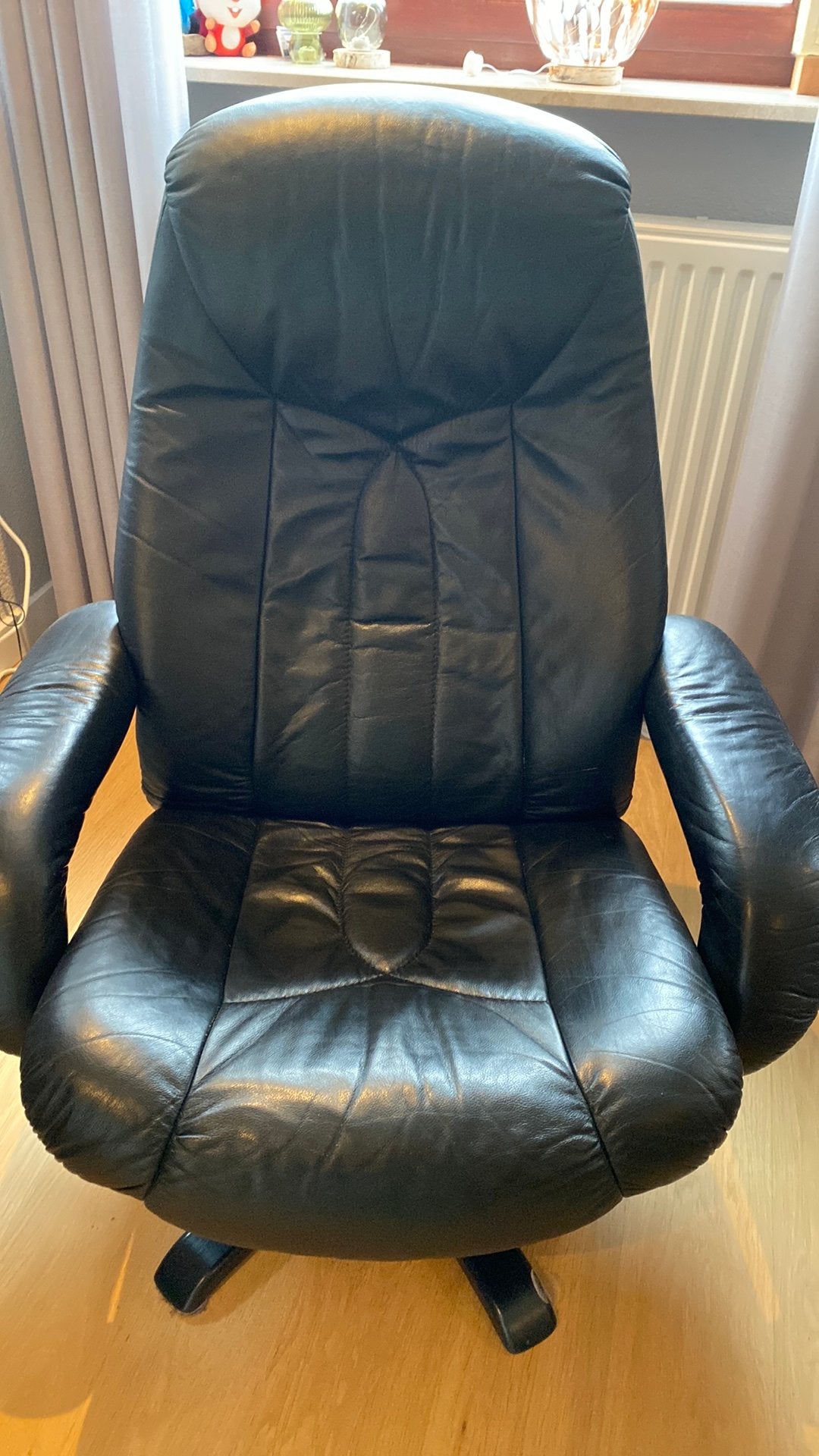 Lederen Relaxstoel, Huis en Inrichting, Ophalen, Gebruikt, Minder dan 75 cm, Leer