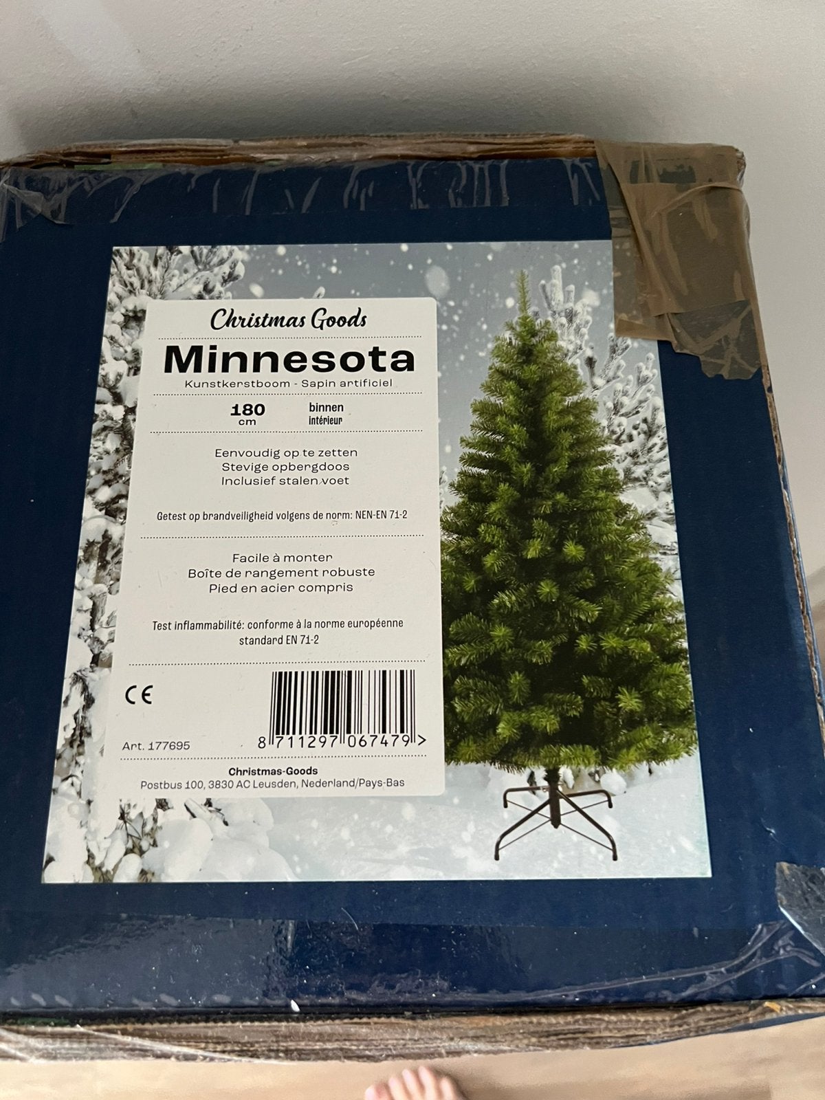 Kerstboom Minnesota 180 cm, Ophalen, Zo goed als nieuw