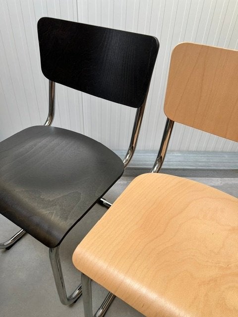 Retro sledestoelen nieuw eetkamerstoelen buisframe prijs p/s, ., Zwart, Vintage, Nieuw