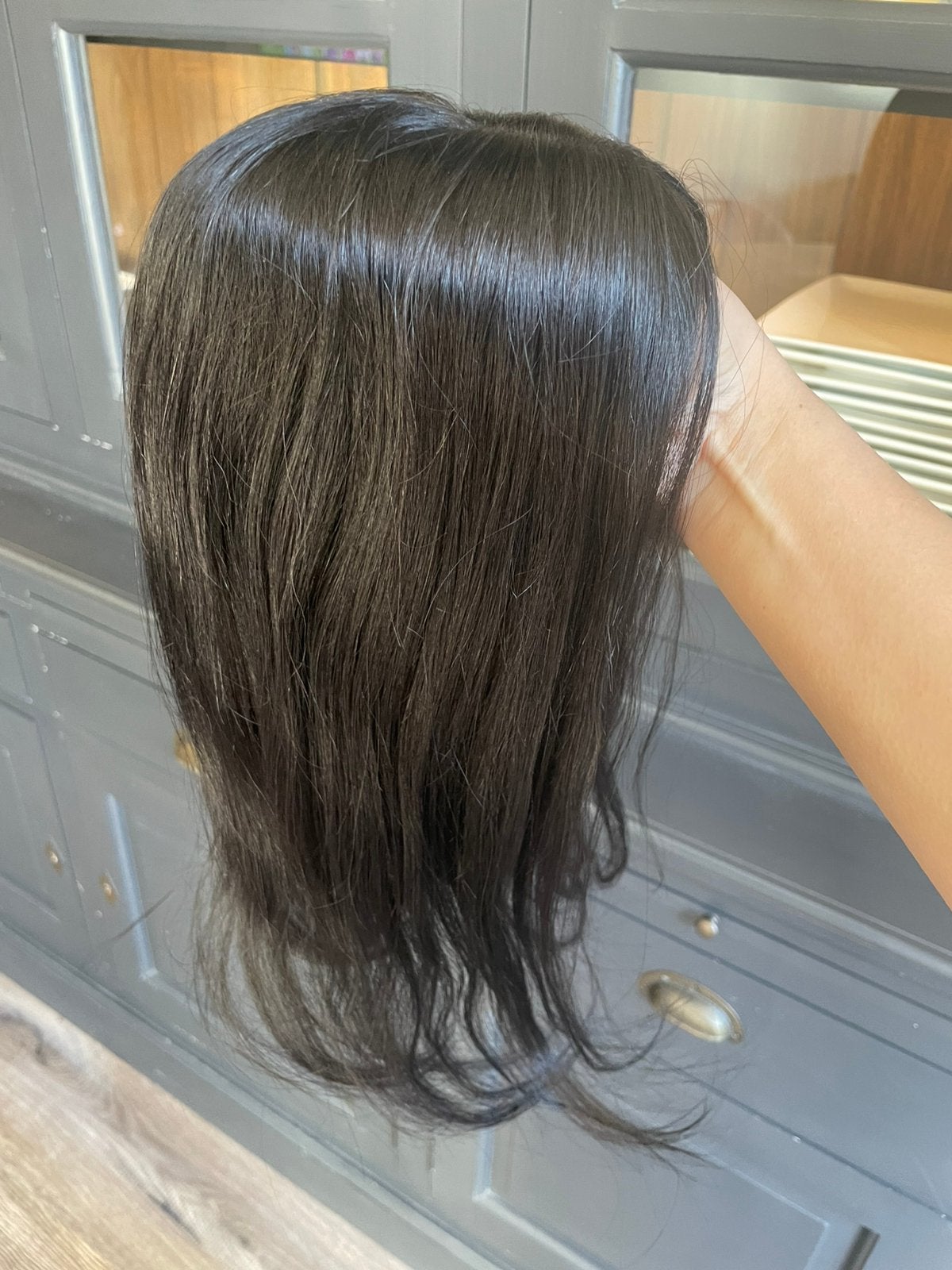 Topper pruik 1b donker bruin 100% human hair, Sieraden, Tassen en Uiterlijk, Uiterlijk | Haarverzorging, Pruik of Haarverlenging