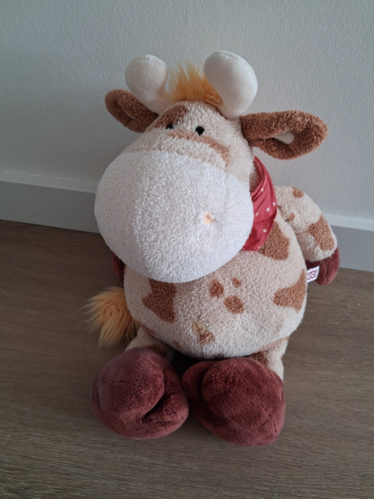 Knuffel koe Nici Farm Friends knuffelkoe xl 47 cm L1572, Ophalen of Verzenden, Zo goed als nieuw, Koe