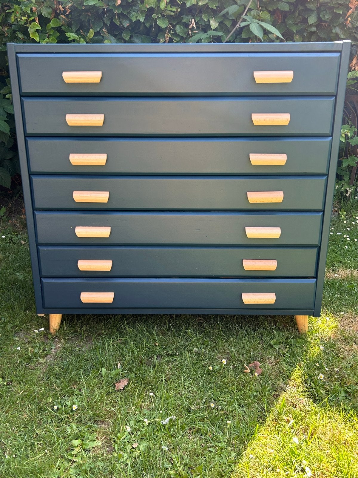 Mooie opgeknapte ladenkast met 5 lades, Ophalen, 5 laden of meer, 100 tot 150 cm, 50 tot 100 cm