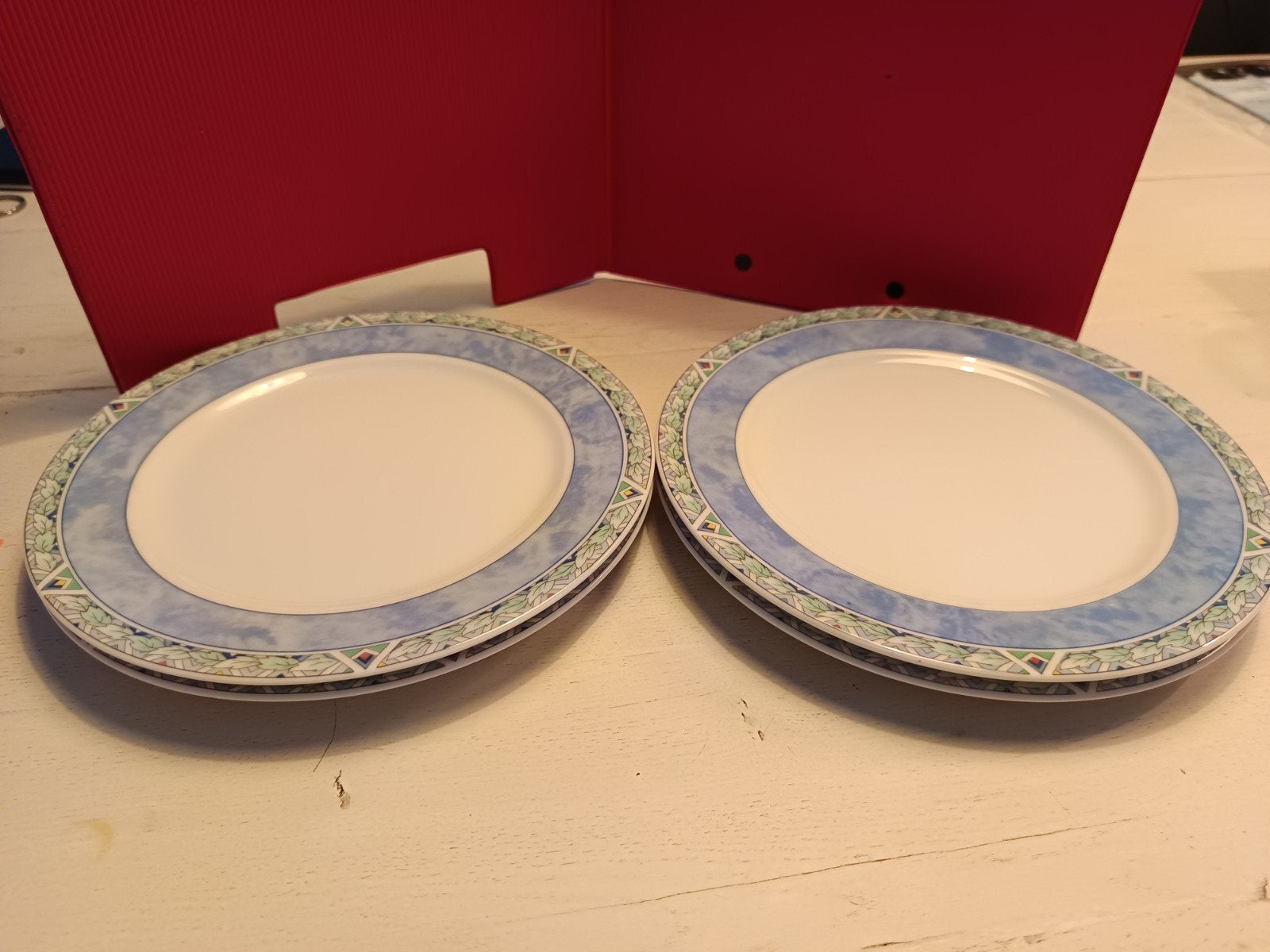 Arzberg servies met blauwe rand, gespaard bij Albert Heijn, Ophalen, Gebruikt, Arzberg, Bord(en)