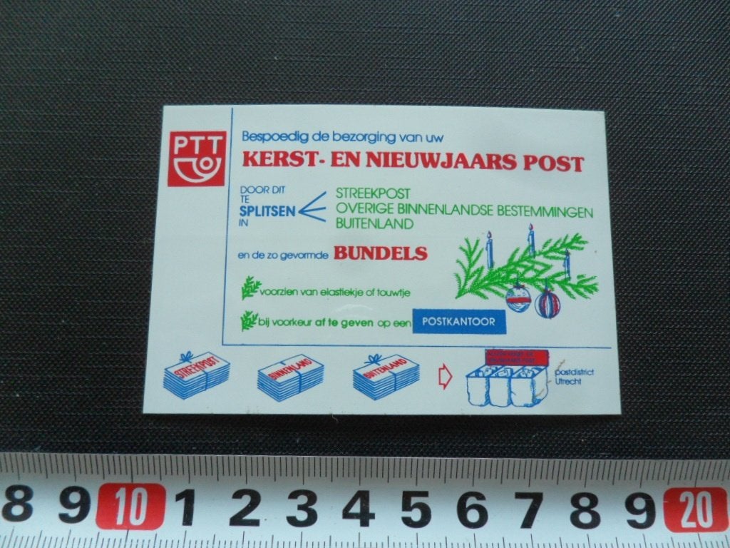 sticker ptt splits bundels kerst- en nieuwjaarspost bespoedi, Ophalen of Verzenden, Zo goed als nieuw