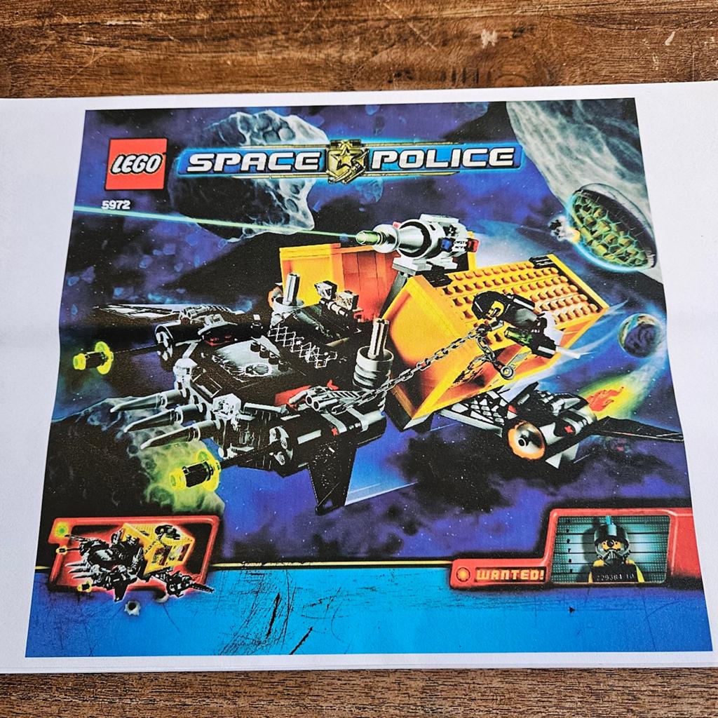5972 Lego Space Police compleet met boek, Kinderen en Baby's, Speelgoed | Duplo en Lego, Ophalen of Verzenden, Gebruikt