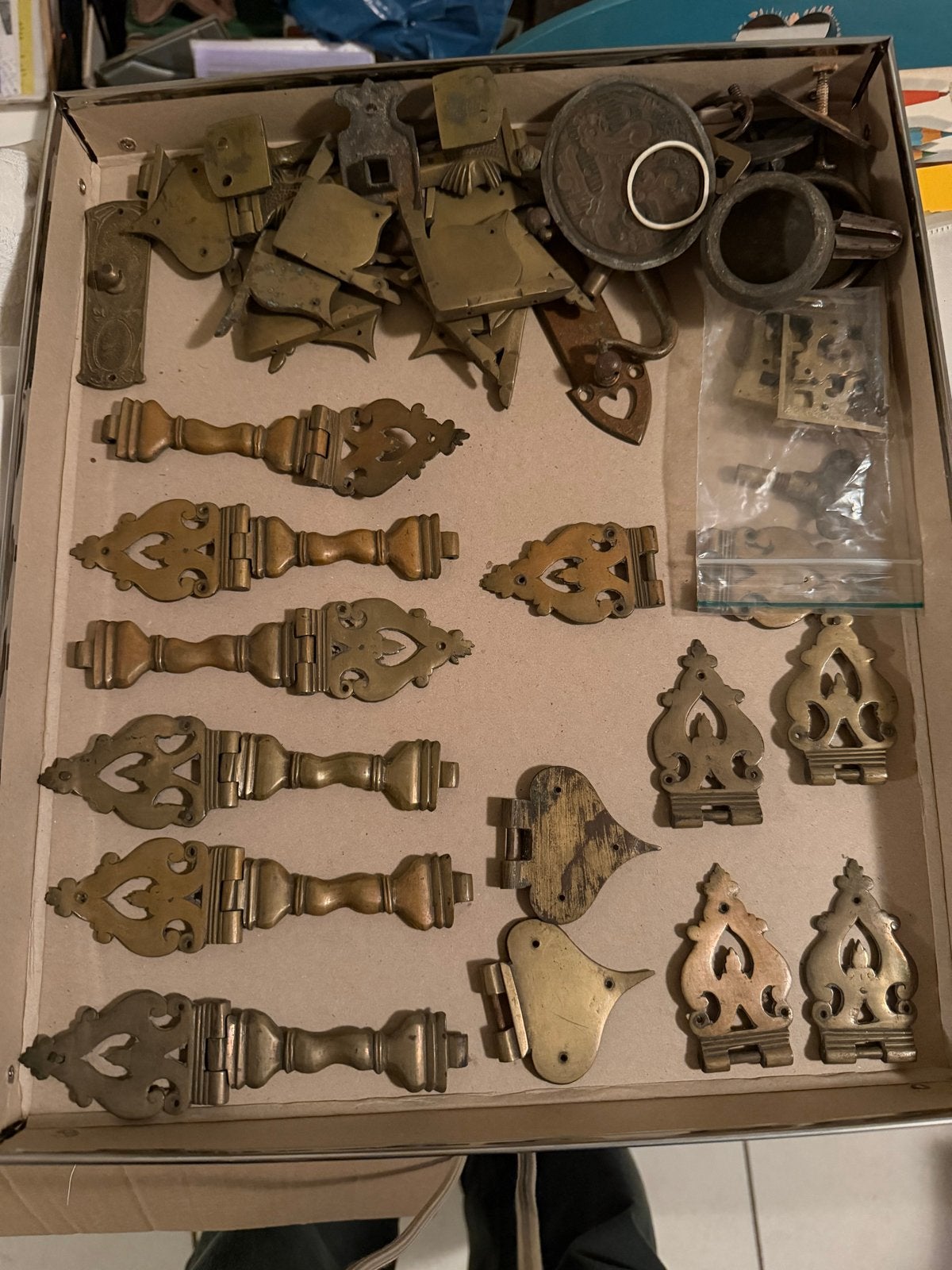 Diverse Messing Beslagstukken - Vintage Collectie, Antiek en Kunst, Ophalen, Koper