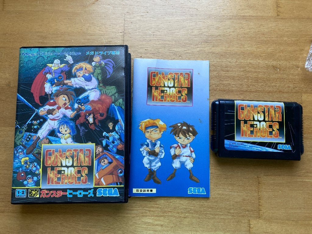 Gunstar heroes sega mega drive japan, 1 speler, Ophalen of Verzenden, Zo goed als nieuw, Vanaf 3 jaar