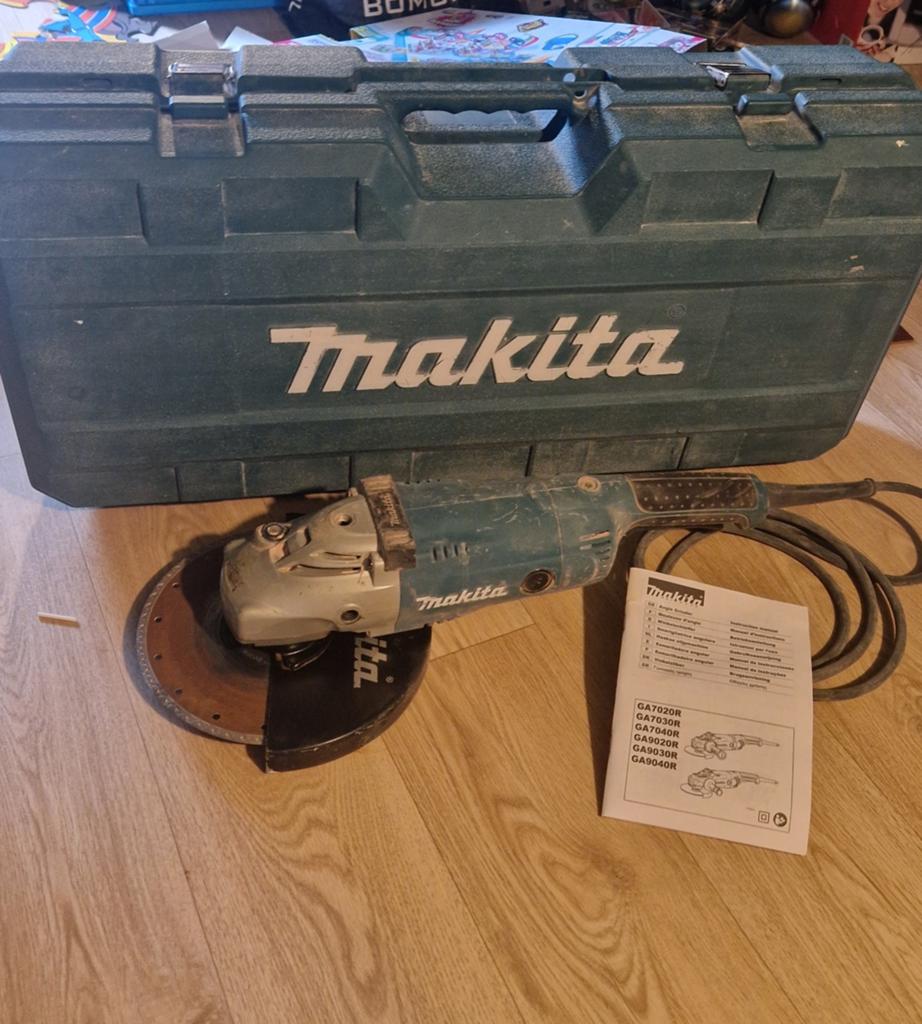 Makita 9020R haakse slijper 230mm. Haakse slijpmachine, Ophalen of Verzenden, Gebruikt, 1000 watt of meer, Haakse handslijpmachine