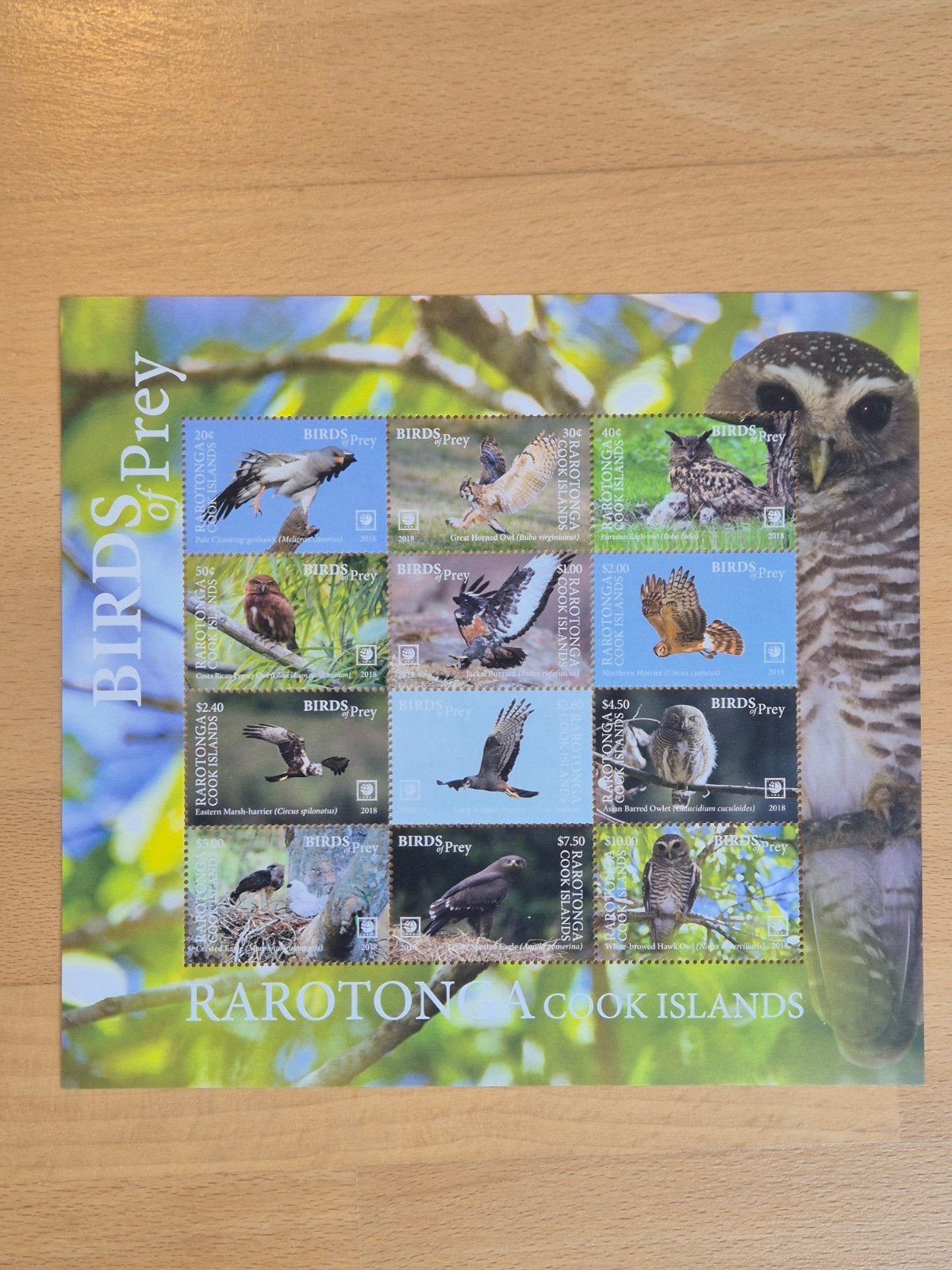 Rarotonga 2018 roofvogels, Ophalen of Verzenden, Postfris