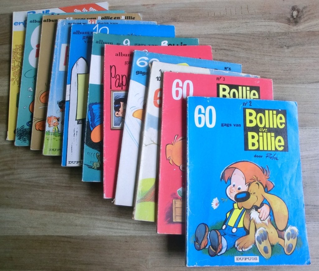 Nog 8 stripboeken uit de reeks van Bollie en Billie, Boeken, Meerdere stripboeken, Ophalen of Verzenden, Gelezen
