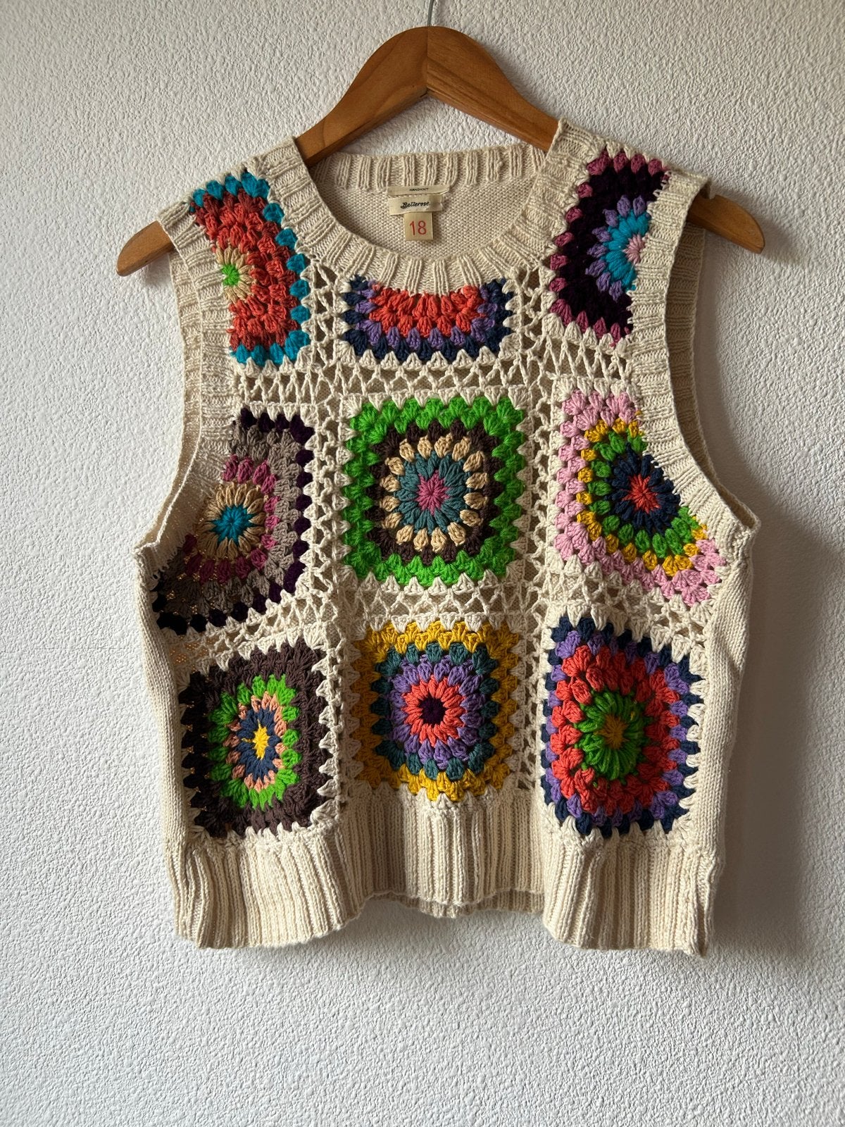 Gehaakte Granny Square Top - Bellerose, Verzenden, Zo goed als nieuw, Maat 38/40 (M), Meerkleurig