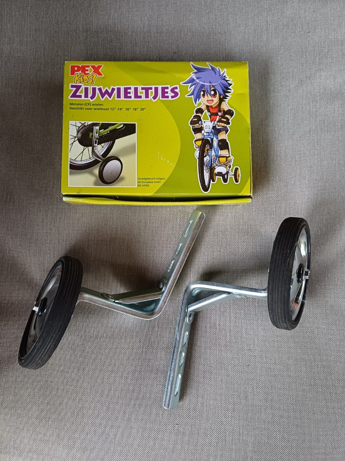 PEX Kids zijwieltjes voor kinderfiets 12-20 inch, Ophalen of Verzenden, Zo goed als nieuw, PEX Kids
