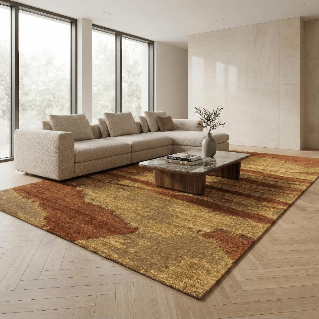 Montel Bonnier Cognac Vloerkleed - 240x340cm, Huis en Inrichting, Stoffering | Tapijten en Kleden, Overige kleuren, 200 cm of meer