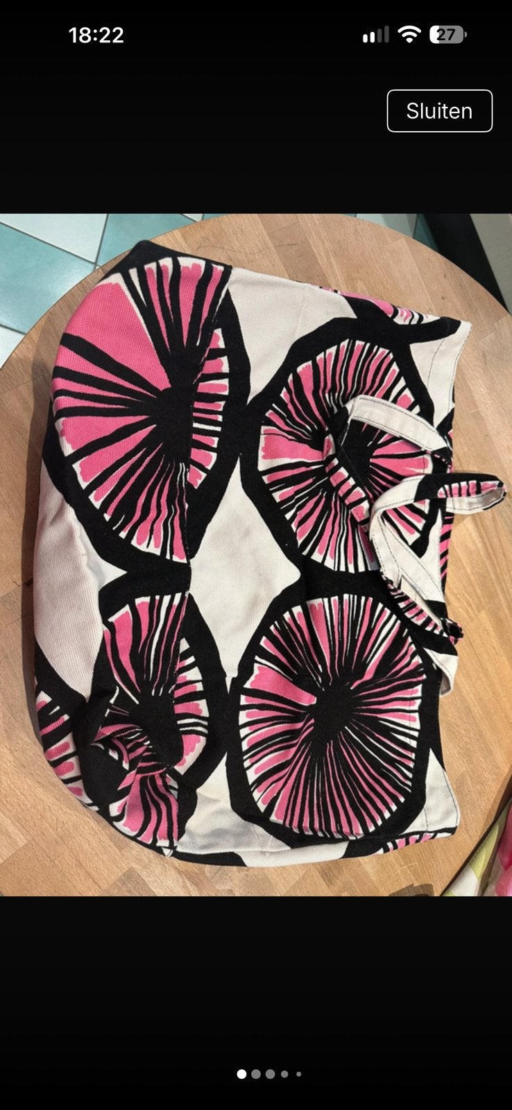 Katoenen tas, van Marimekko, Ophalen of Verzenden, Zo goed als nieuw, Vierkant