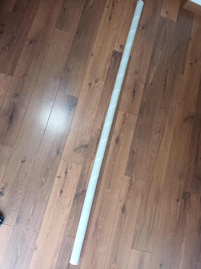 Stevige kartonnen rol 199 cm karton stevig buis 5.5 cm 7mm, Ophalen, Gebruikt, Papier of Karton, Knutselmateriaal
