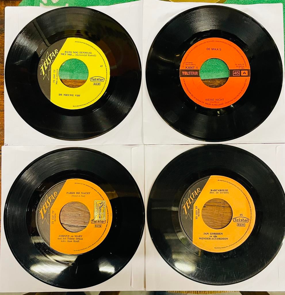 Hollandstalig piraten muziek op Telstar label vinyl, Cd's en Dvd's, Vinyl | Nederlandstalig, Gebruikt, Originele persing, 7 inch