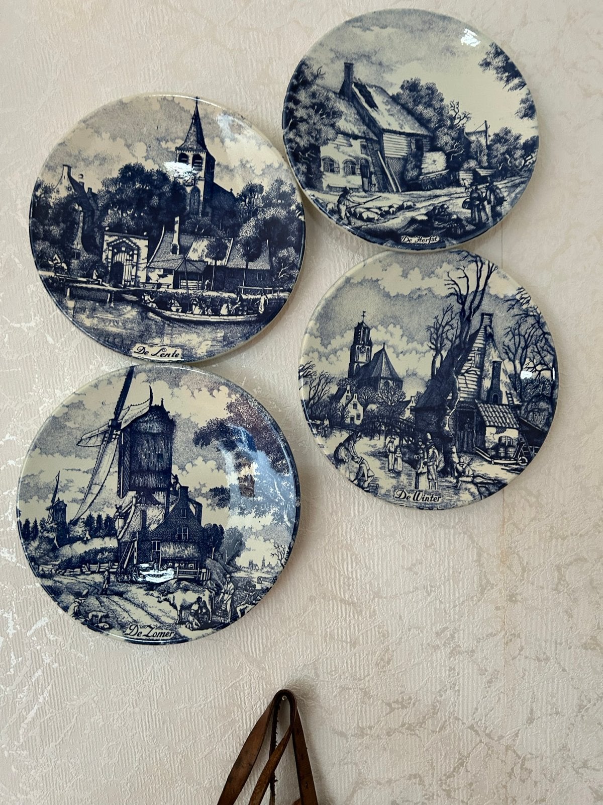 Delfts Blauw Wandborden - De Vier Jaargetijden, Ophalen